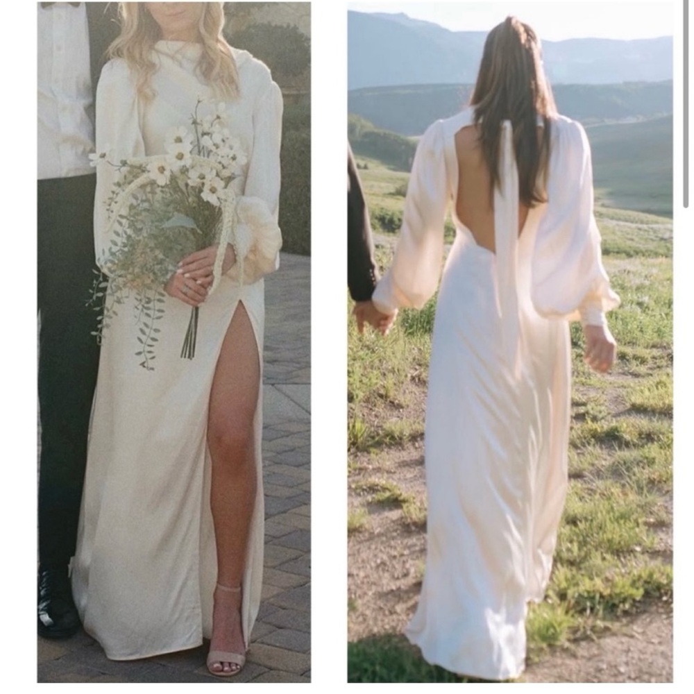 For Love And Lemons Cream Maxi Dress